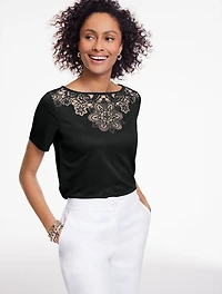 Burnout Jersey Short Sleeve Top