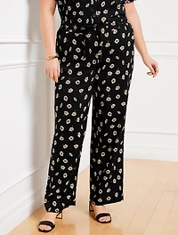 Wide Leg Pull-On Pants