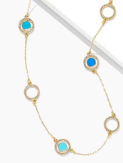 Enamel Station Necklace