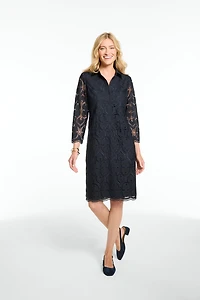 Eyelet Embroidered Shirtdress