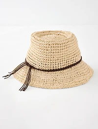 Crochet Straw Bucket Hat