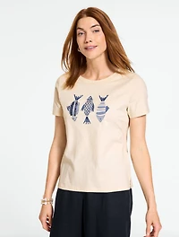 Short Sleeve Crewneck Tee - Fish
