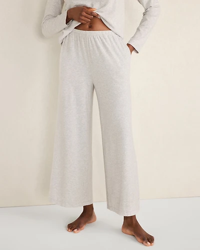 Cotton Modal Brushed Jersey Wide Leg Pants