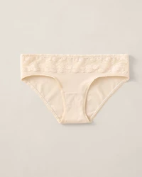 Cotton Bikini with Lace Waist