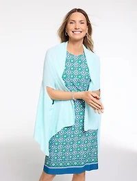 Linen Blend Travel Ruana