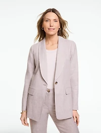 Linen Shawl Collar Blazer