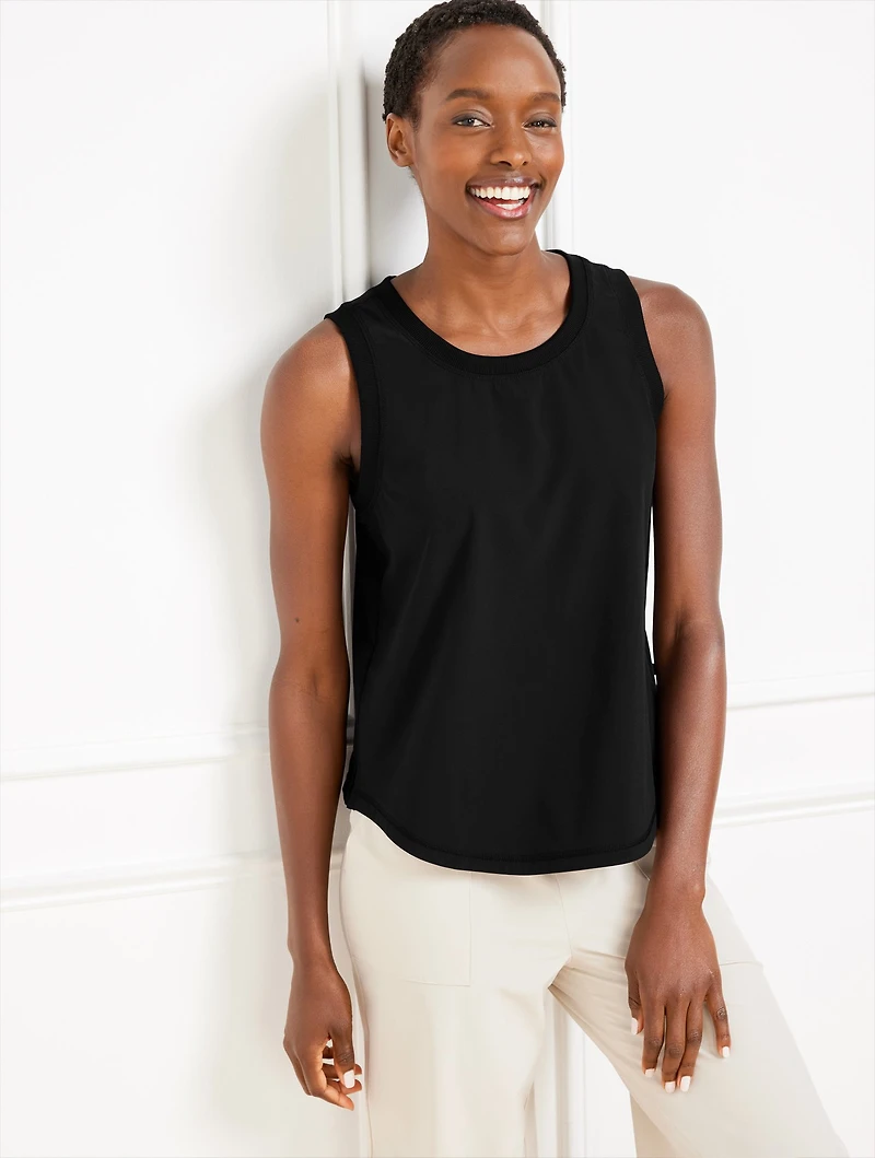 Lightweight Woven Stretch Tank