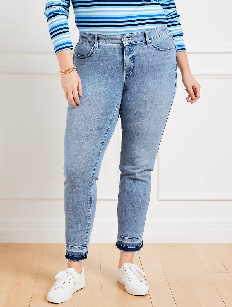 Slim Ankle Released Hem Jeans - Pelham Wash Curvy Fit