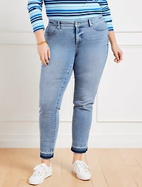 Slim Ankle Released Hem Jeans - Pelham Wash Curvy Fit