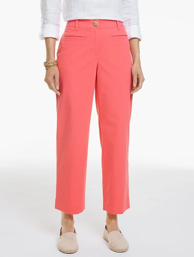 Straight Crop Ottoman Pants