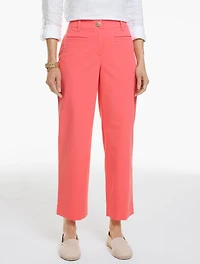 Straight Crop Ottoman Pants