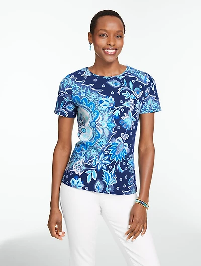 Short Sleeve Crewneck Tee - Medallion Garden