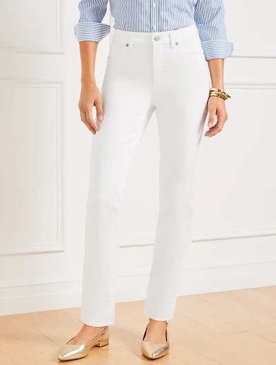 Straight-Leg Jeans - White