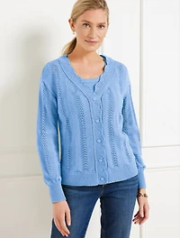 Pointelle Stitch Cardigan