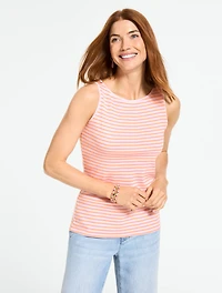 Bateau Neck Tank - Shoreline Stripe