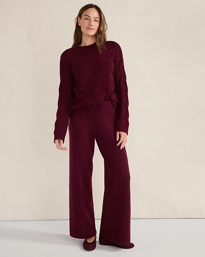 Cashmere Cable Roll Neck Sweater