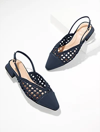 Stacey Woven Slingback Flats