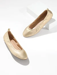 Vera Metallic Nappa Ballet Flats