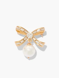 Pearl Bow Brooch