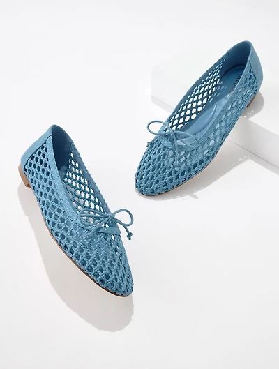 Ansly Woven Raffia Ballet Flats