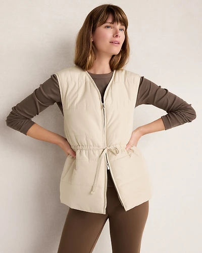 Balance Woven Quilted Puffer Vest