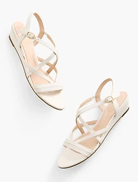 Capri Nappa Wedge Sandals
