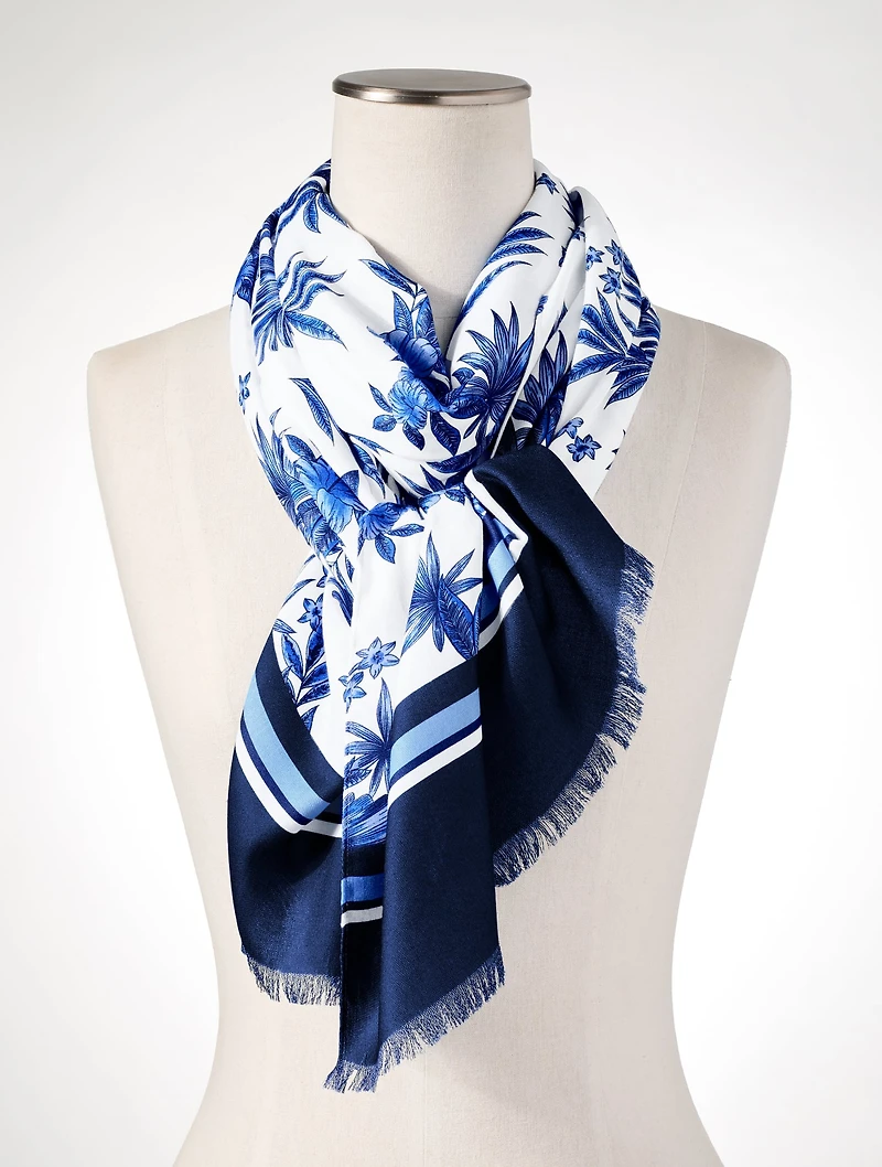 Painted Palms Oblong Scarf