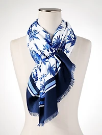 Painted Palms Oblong Scarf