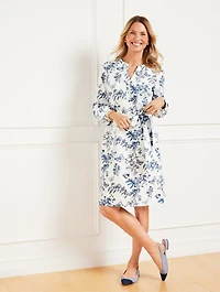 Poplin Shirtdress - Pencil Butterfly