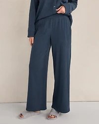 Organic Cotton Rib Knit Wide Leg Pants