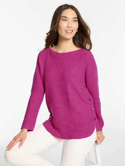 Donegal Button Hem Pullover