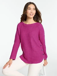 Donegal Button Hem Pullover