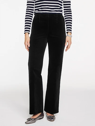Trouser Leg Corduroy Pull-On Pants