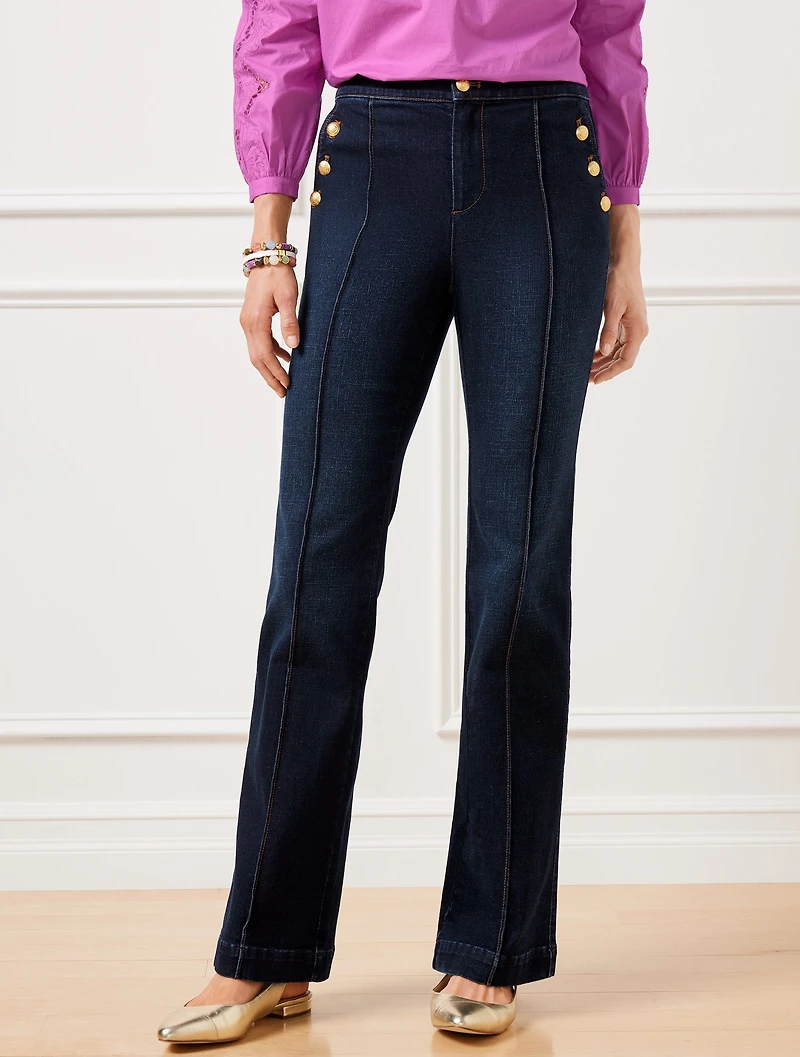 Sailor Flare Leg Jeans - Lillia Wash