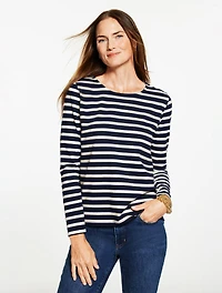 Crewneck Tee - Sequin Stripe