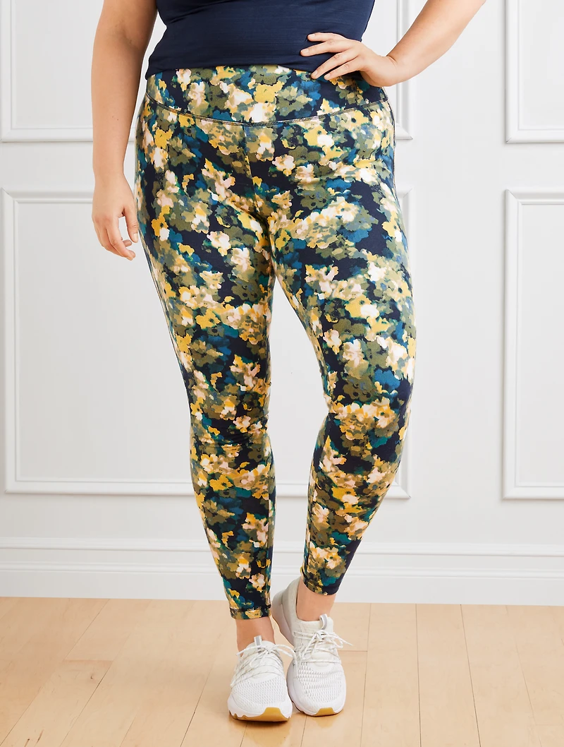 Everyday Stretch Leggings - Blurred Floral