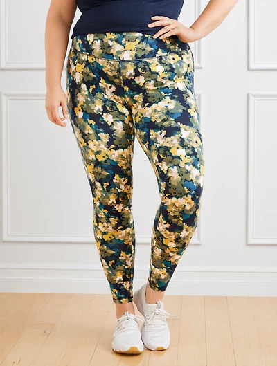 Everyday Stretch Leggings - Blurred Floral
