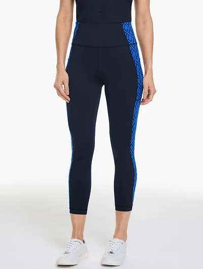 Performance Compression Capri Leggings - Tennis Net