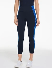 Performance Compression Capri Leggings - Tennis Net