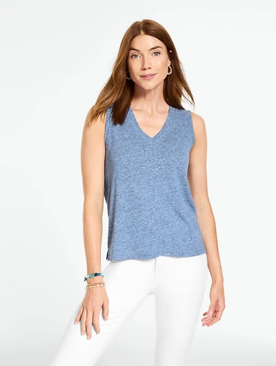 V-Neck Tank - Heather