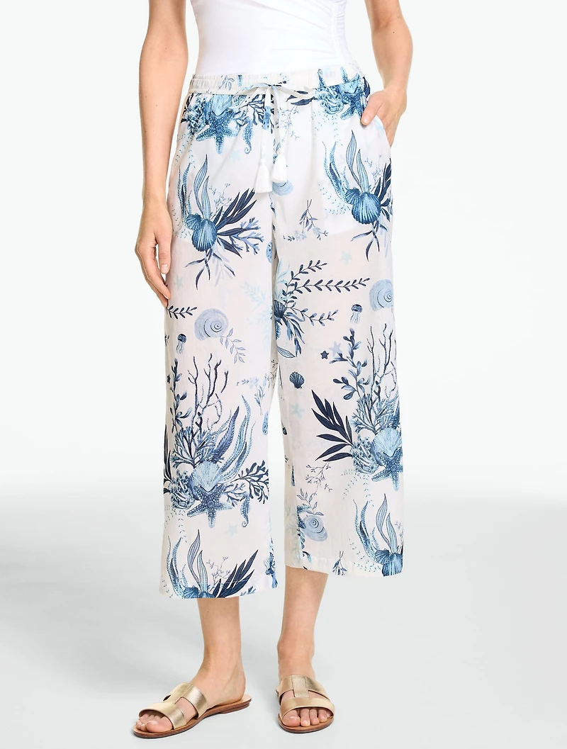 Aqua Club Voile Pant Cover-Up - Seascape