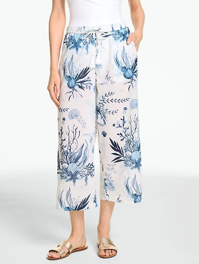 Aqua Club Voile Pant Cover-Up - Seascape