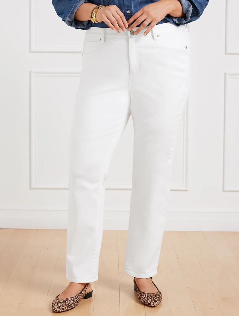Straight-Leg Jeans - White