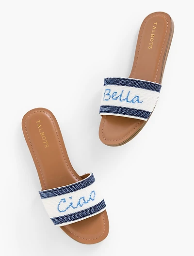 Kaia Beaded Slides