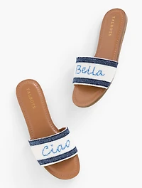 Kaia Beaded Slides