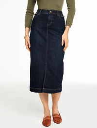 Denim Midi Skirt - Manor Wash