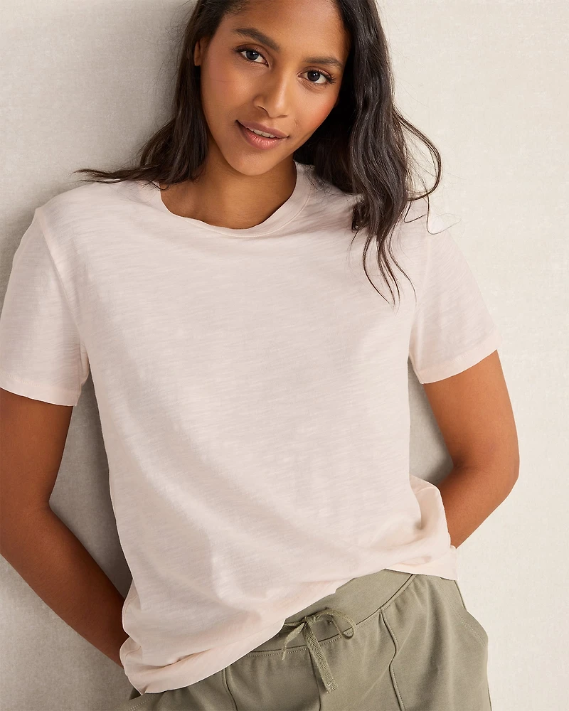 Organic Cotton Slub Jersey Short Sleeve Tee