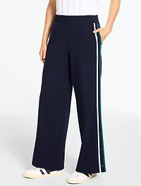 Piqué Wide Leg Tennis Pants