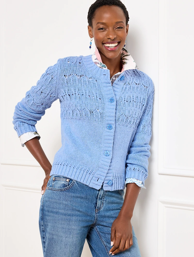 Pointelle Stitch Cardigan