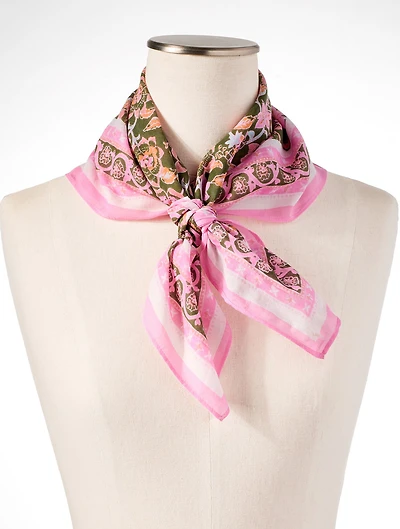 Floral Vines Square Scarf